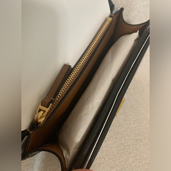 NEW Tory Burch Eleanor Black Leather Small Convertible Shoulder/Crossbody Bag - Picture 9 of 16